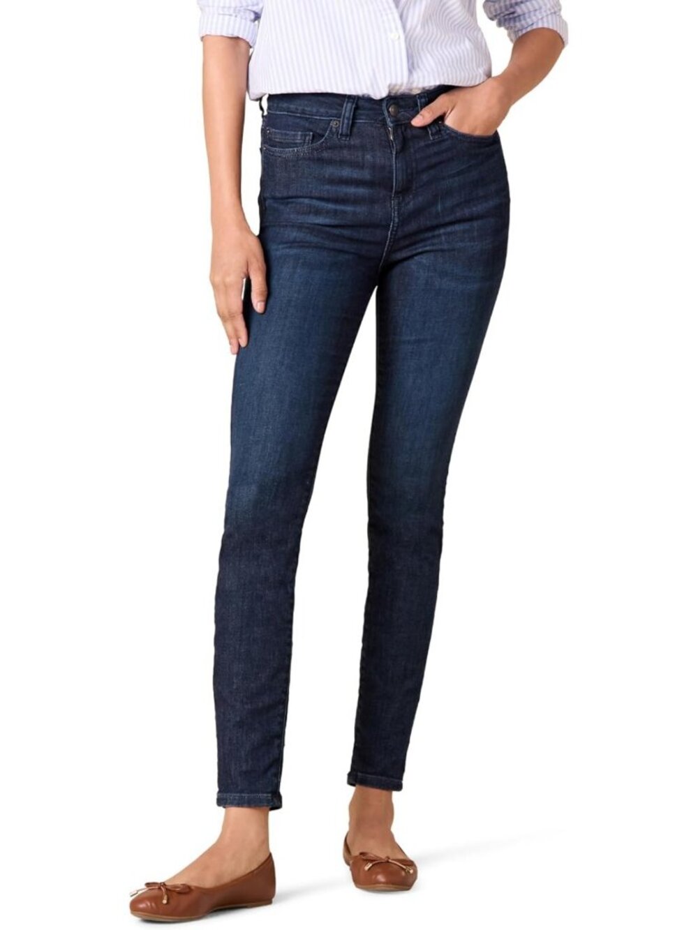 High-Rise Skinny Jeans for Women, Stretchy 5-Pocket Design, Multiple Inseam